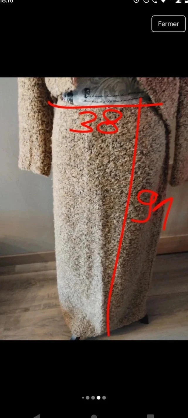 Conjunto de chaqueta+falda larga color marrón/dorado, Jacqueline Riu T38 – photo 13